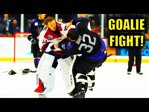 Garin Bjorklund Nikita Quapp Goalie Fight Scrap | South Carolina Stingrays vs Greensboro Gargoyles