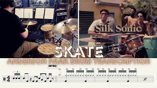 “Skate” by Silk Sonic // Anderson .Paak Drum Transcription