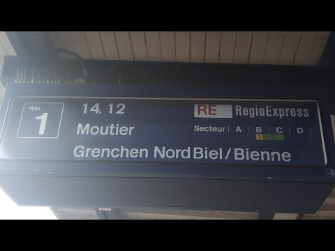 SBB Ansage einfahrt RE nach Biel/Annonce CFF entrée RE pour Bienne