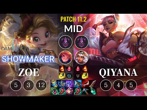 DWG ShowMaker Zoe vs Qiyana Mid - KR Patch 11.2