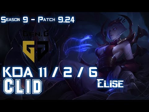 Gen Clid ELISE vs LEE SIN Jungle - Patch 9.24 KR Ranked