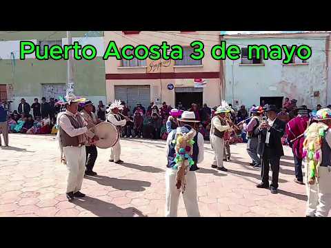 entrada folklorica de danzas Originarios Auqui auqui de Puerto Acosta festividad 3 de mayo 2026 Boli