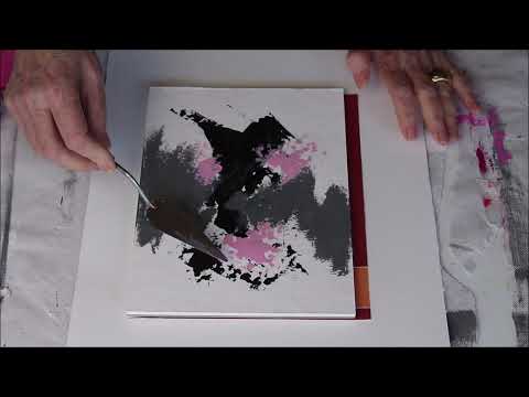 Acrylmalen ganz einfach - Anleitung - ein abstraktes  Bild für Anfänger - nur zwei Farben