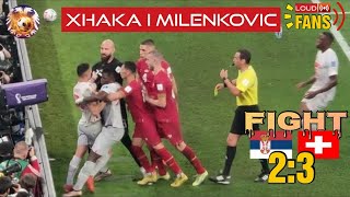 Tuča fudbalera Srbije i Švajcarske nakon provokacije Granit Dzaka nad Milenkovićem
