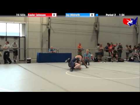Xavier Johnson vs. Jay Hildreth at 2013 Junior Nationals - FILA - FS