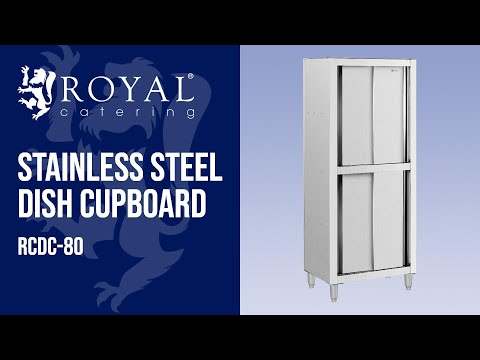 video - Stainless steel dish cupboard - 800 x 500 x 1800 mm - Royal Catering