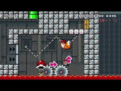 敵を踏むジャンプ~4つの試練~　JUMP CHALLENGE by Aの164GO - Super Mario Maker - No Commentary 1bn