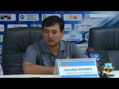 Post match press-conference Khamidjon Aktamov