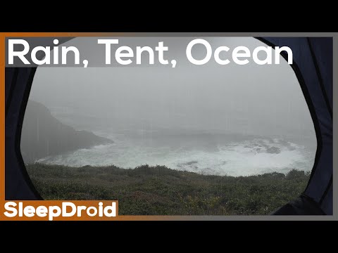 ► Rain in a Tent by the Ocean 2 ~Rainstorm and Ocean Wave Sounds for Sleeping, 10 hours (lluvia)