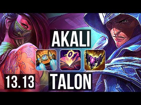 AKALI vs TALON (MID) | 2.2M mastery, 15/2/3, Legendary, 500+ games | NA Master | 13.13