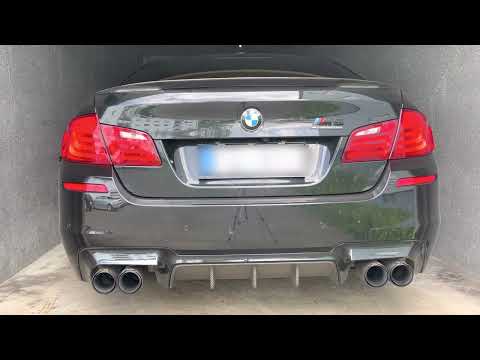 BMW M5 F10 M Performance exhaust | Straightpiped & Downpipes | 800HP | COLDSTART