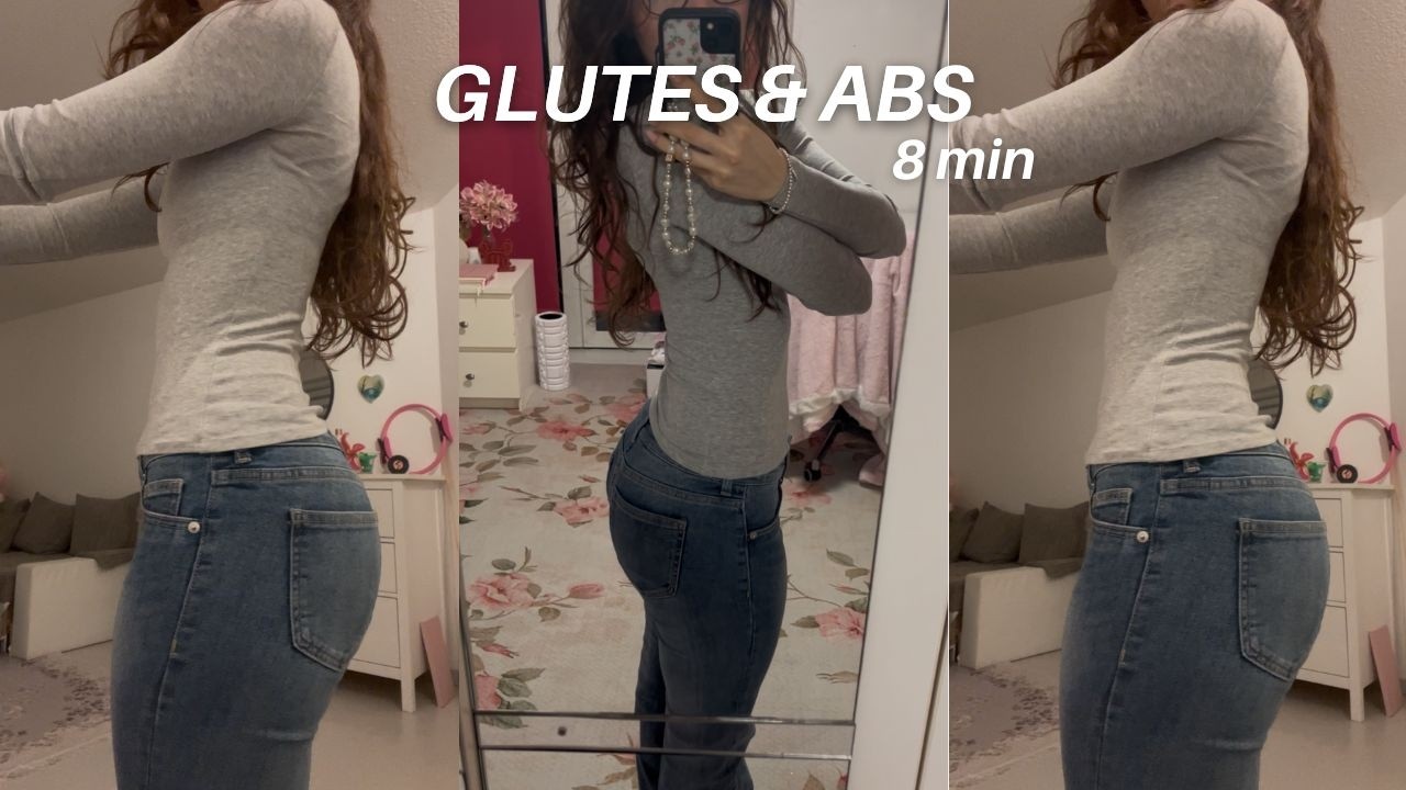 Glutes and abs workout // A Workout You Can Do Everyday // 8 min