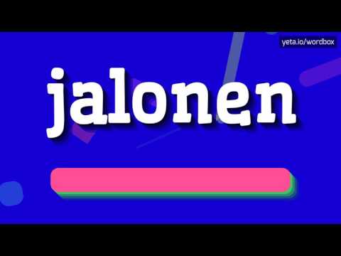 JALONEN - HOW TO PRONOUNCE IT!?