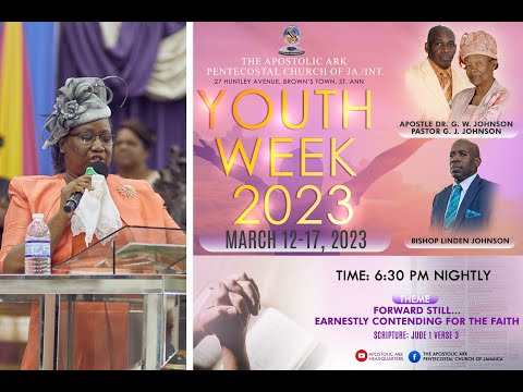 Evangelist Erica Dennis At The Apostolic Ark Pentecostal Church - Youth Week 2023 Sunday night