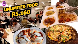 Unlimited Food Buffet + Pizza at Rs.160/- (15+ Items) | Express Vegetarian Ludhiana | Street Food