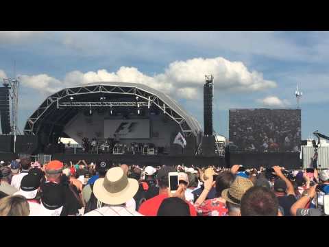 Seb Vettel jamming at Silverstone