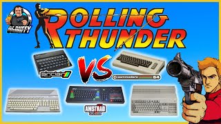 Rolling Thunder Comparison ARCADE - ZX Spectrum VS Commodore 64 VS Amstrad CPC - Amiga VS Atari ST
