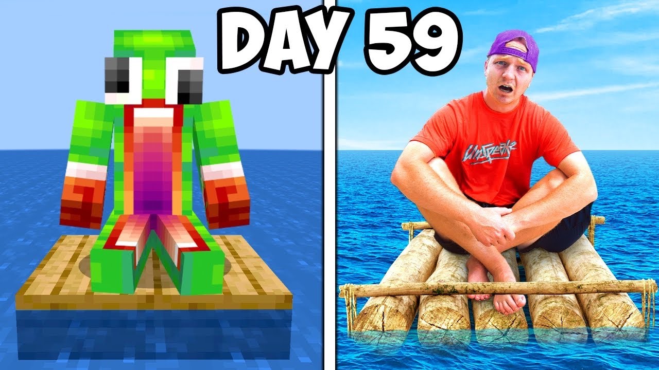 Minecraft, But I Survive on a Real Raft