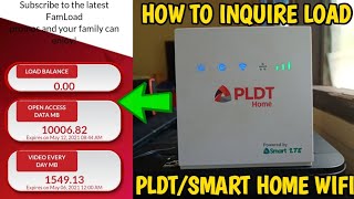 HOW TO INQUIRE LOAD AND REMAINING MB IN PLDT/SMART HOME PREPAID WIFI IN BROWSER