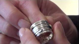 Seven Blessings Jewish Ring - Silver