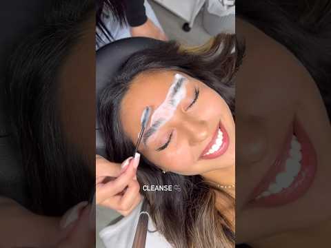 Step by step brow lamination process by me. She was so happy after !! #browlamination #brows #makeup