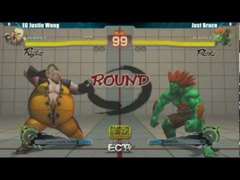 Justin Wong ( Rufus ) vs JustBruce ( Blanka ) - ECT 4