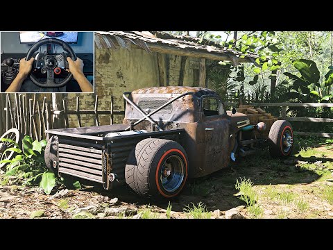 Rebuilding Ford F5 Custom Hot Rod Forza Horizon 5 Logitech G29 Stering Wheel Gameplay