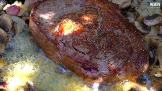 Argentine Steak with Onions and Mushrooms