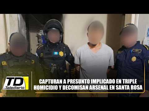 Capturan a presunto implicado en triple homicidio y decomisan arsenal en Santa Rosa