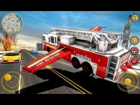 Flying Firefighter Truck Simulator  - Mobile Android Games HD