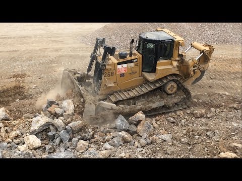 Caterpillar D8T Dozer Pushing for Railway Construction Project