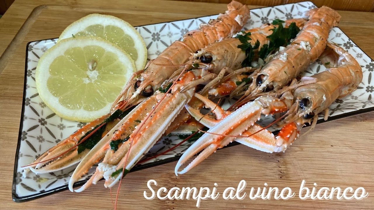 Scampi al vino bianco - Ricetta veloce