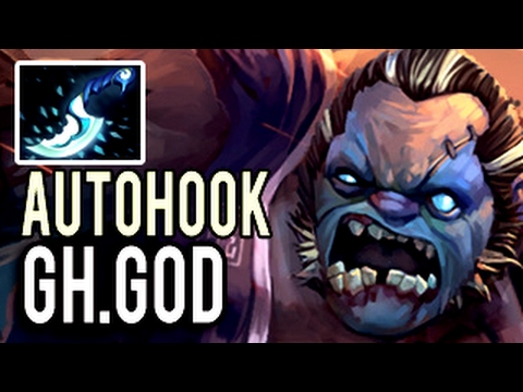 Autohook Machine Gun Pudge with 25 Kills by Gh.God 9k MMR Patch 7.02 Dota 2
