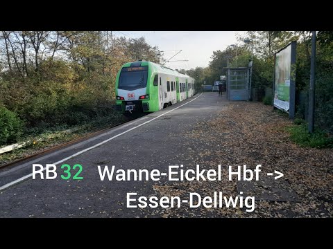 Die Mitfahrt mit der RB32 von Wanne-Eickel Hbf nach Essen-Dellwig