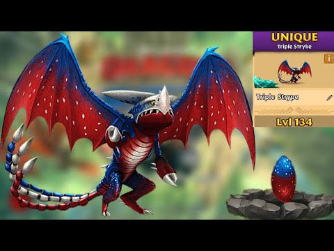 Triple Strype Max Level 134 Titan Mode - Unique Triple Stryke - Dragons:Rise of Berk