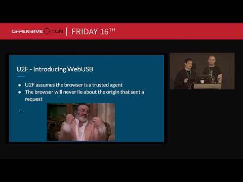 OffensiveCon18 - Markus Vervier and Michele Orru - Oh No, Where's FIDO?