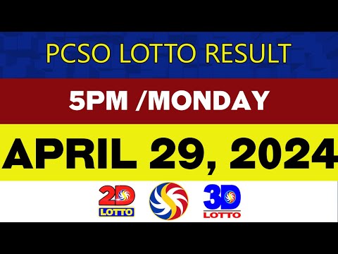 Lotto Result Today APRIL 29 5pm Ez2 Swertres 2D 3D 4D 6/45 6/55 PCSO