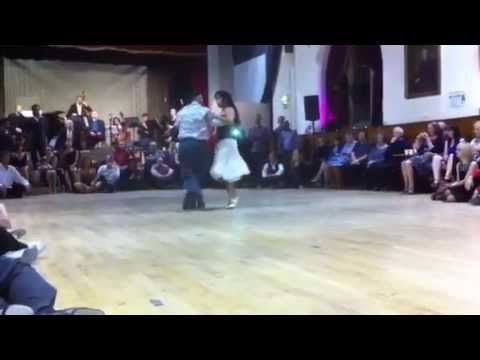  Homer Ladas  and  Cristina Ladas  are  dancing  to  a  nontraditional song  in  2013