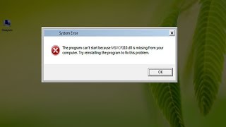 How to Fix MSVCP110.dll Missing Error.