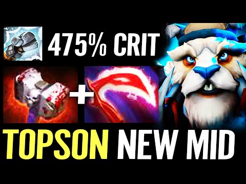 🔥 TOPSON Tusk NEW MID HERO GODLIKE — Basher + Desolator 475% DMG Biggest CRIT Dota 2 Pro