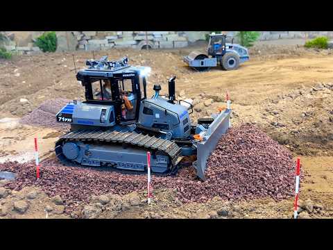 BEST OF Roadwork with RC Trucks and RC Dozer at the Stonebreaker-Area!!