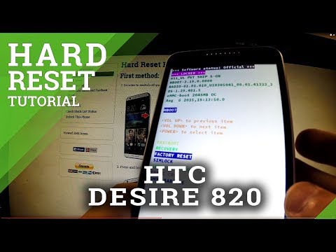 Hard Reset HTC Desire 820 - how to wipe your phone