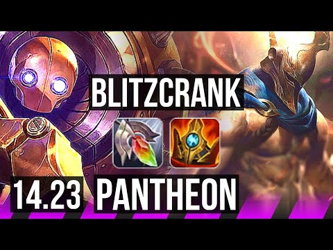 BLITZCRANK & Jinx vs PANTHEON & Corki (SUP) | KR Master | 14.23