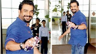 R Madhavan Arrives In Style And New Look At Mumbai Airport
