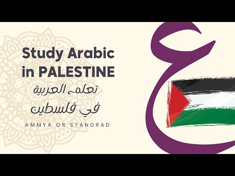 Study Colloquial Arabic of Modern Standard Arabic in Palestine