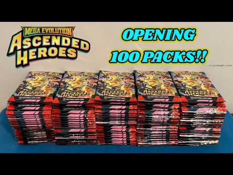 I opened 100 PACKS of ASCENDED HEROES to try and COMPLETE THE SET!! (pokemon card opening)