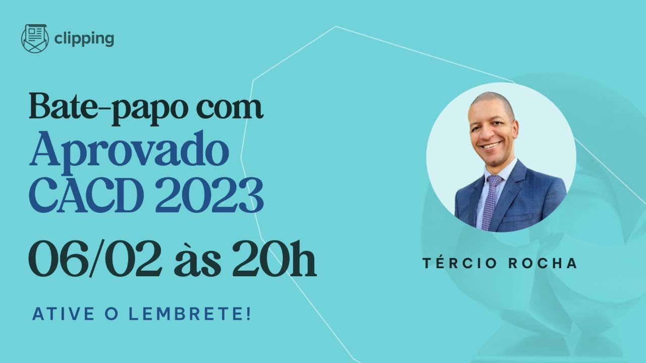 Bate-papo com aprovado no CACD 2023 |Tércio Rocha