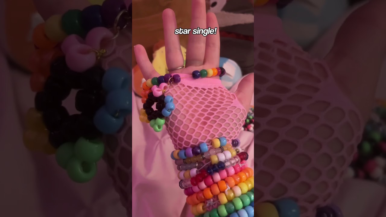 what ive made so far as a beginner kandi maker!! 🩷🩷 #kandi #kandikid #beads #jewelry #cute