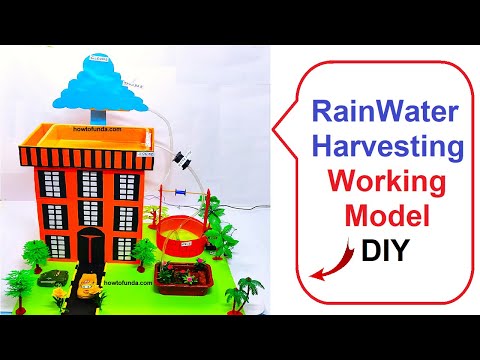 rain water harvesting working model 3d diy at home innovative and creative design howtofunda