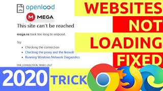 Openload.co / Mega.nz Not Loading & Buffering Fix | This Site Can't Be Reached Chrome Error | 2019